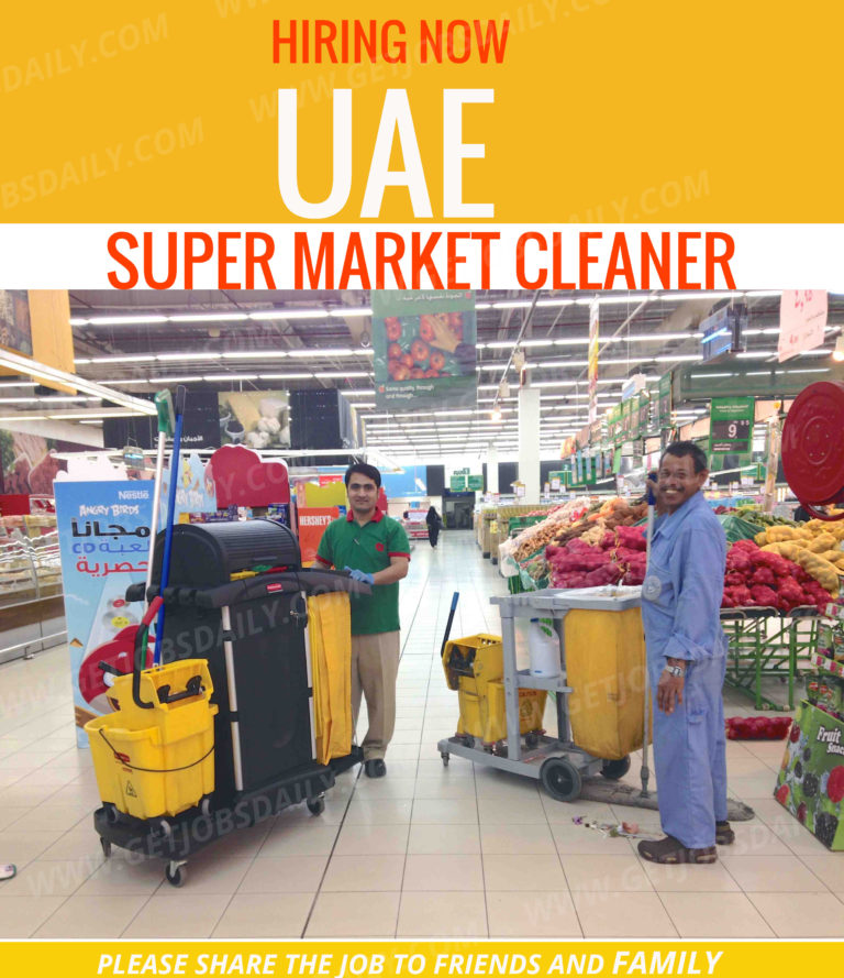 Cleaner required in supermarket in UAE