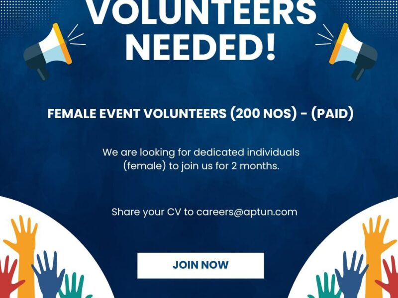 VOLUNTEERS NEEDED